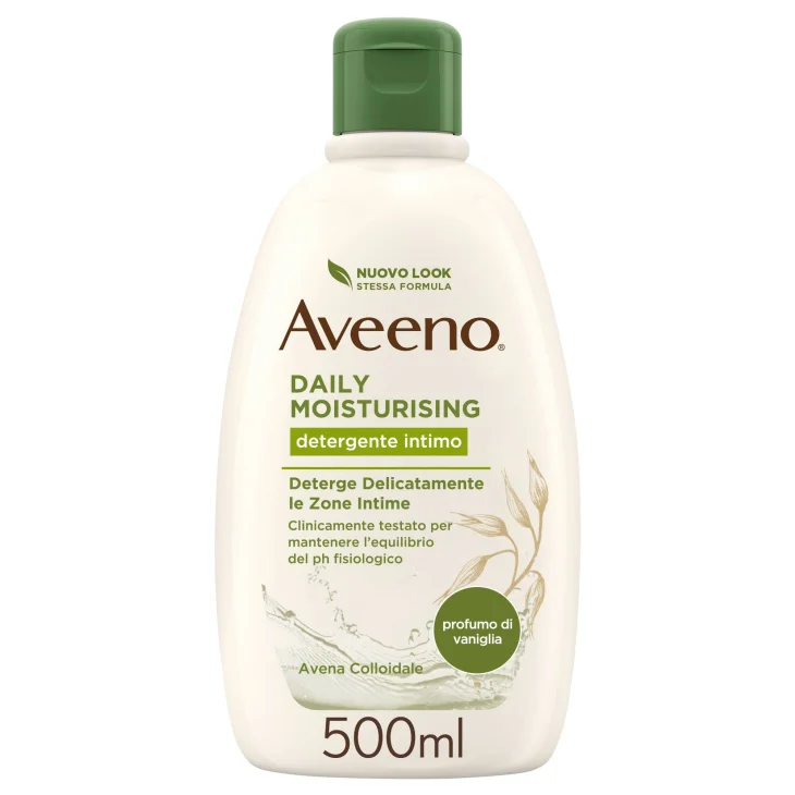 Aveeno Detergente Intimo Daily Moisturizing con Avena Colloidale Azione Emolliente Extra-Delicato Vaniglia 500ml Aveeno Detergente Intimo Daily Moisturizing con Avena Colloidale Azione Emolliente Extra-Delicato Vaniglia 500ml