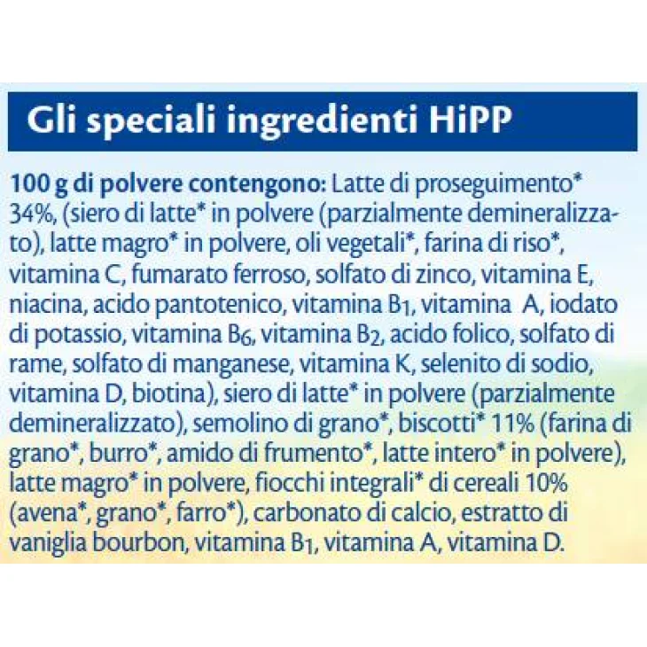 Hipp Bio Pappa Lattea Biologica ai Biscotti
