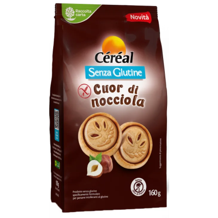 C&egrave;r&egrave;al Cuor di Nocciola Biscotti senza glutine 160 g