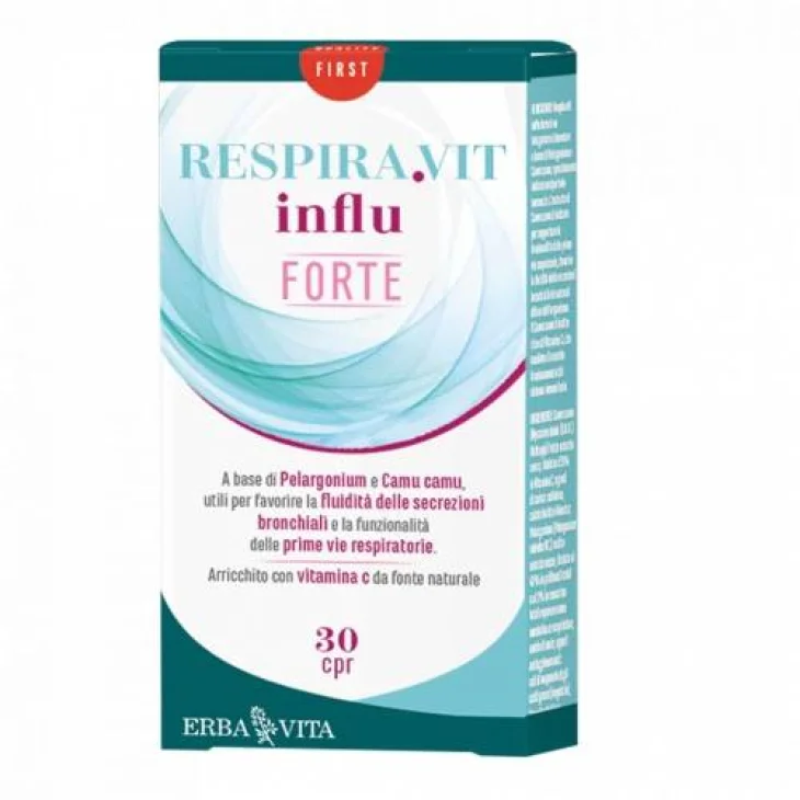 Erba Vita Respiravit Influ Forte Integratore per le Vie Respiratorie 30 compresse