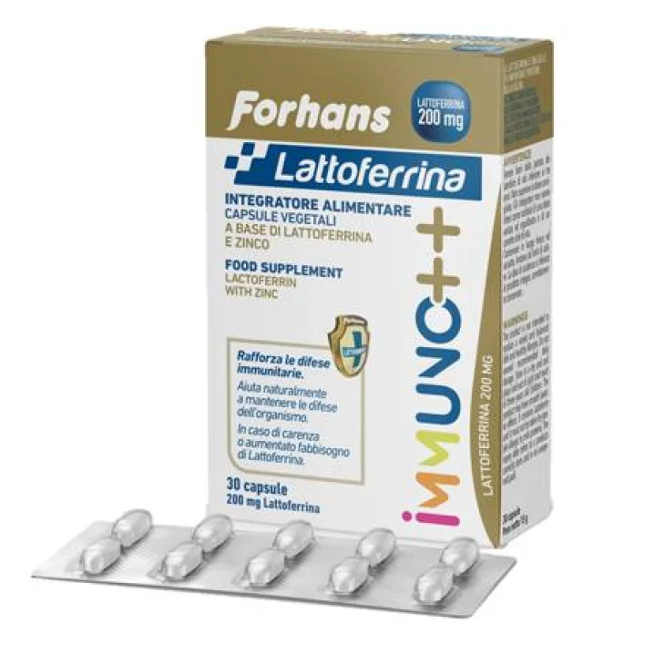 Forhans Lattoferrina Immuno++ Integratore di Lattoferrina 200 mg 30 capsule Forhans Lattoferrina Immuno++ Integratore di Lattoferrina 200 mg 30 capsule