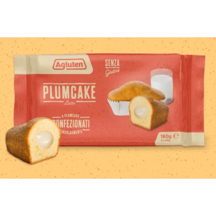 Agluten Plumcake al Latte Senza Glutine 4 X 40 g