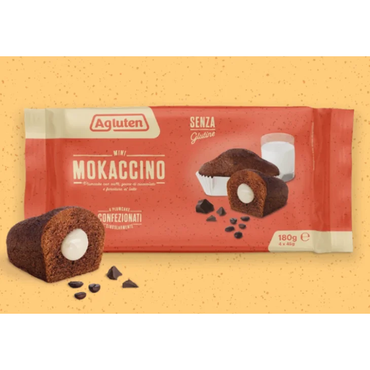 Agluten Mini Mokaccino Plumcake al Caff&egrave; Senza Glutine 180 g Taglio Prezzo