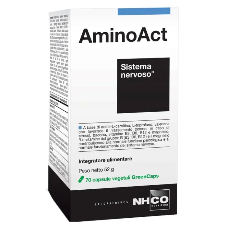 NHCO AminoAct Integratore per il Sistema Nervoso 70 capsule NHCO AminoAct Integratore per il Sistema Nervoso 70 capsule