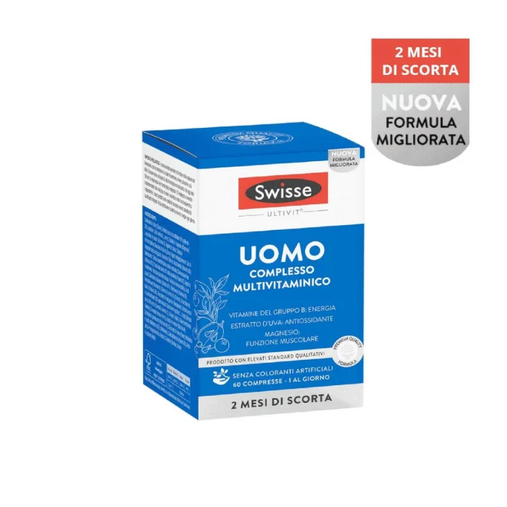 Swisse Multivitaminico Uomo Integratore per il Benessere dell'Uomo 60 capsule