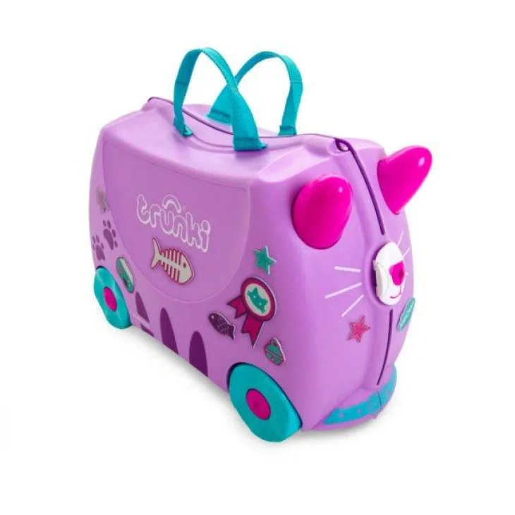 Trunki Gatto Viola Valigia Cavalcabile per Bambini Trunki Gatto Viola Valigia Cavalcabile per Bambini