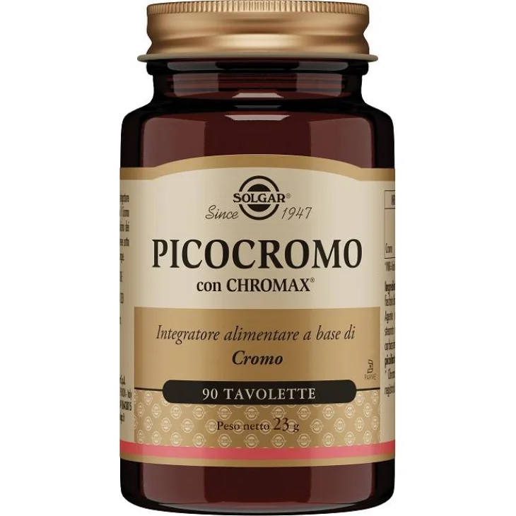 Solgar Picocromo Integratore per il Controllo degli Zuccheri 90 tavolette Solgar Picocromo Integratore per il Controllo degli Zuccheri 90 tavolette