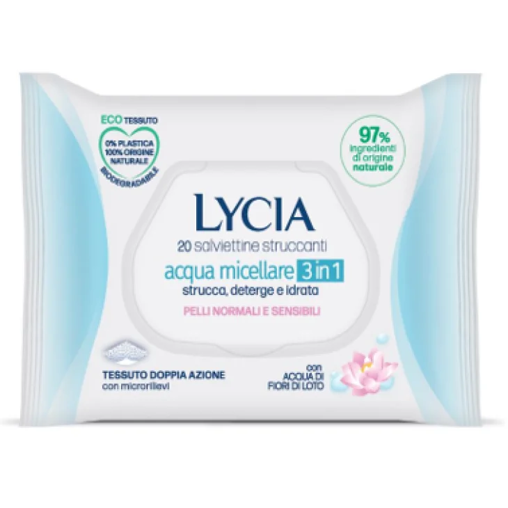 Lycia Salviettine Struccanti Acqua Micellare 3 In 1 20 Pezzi