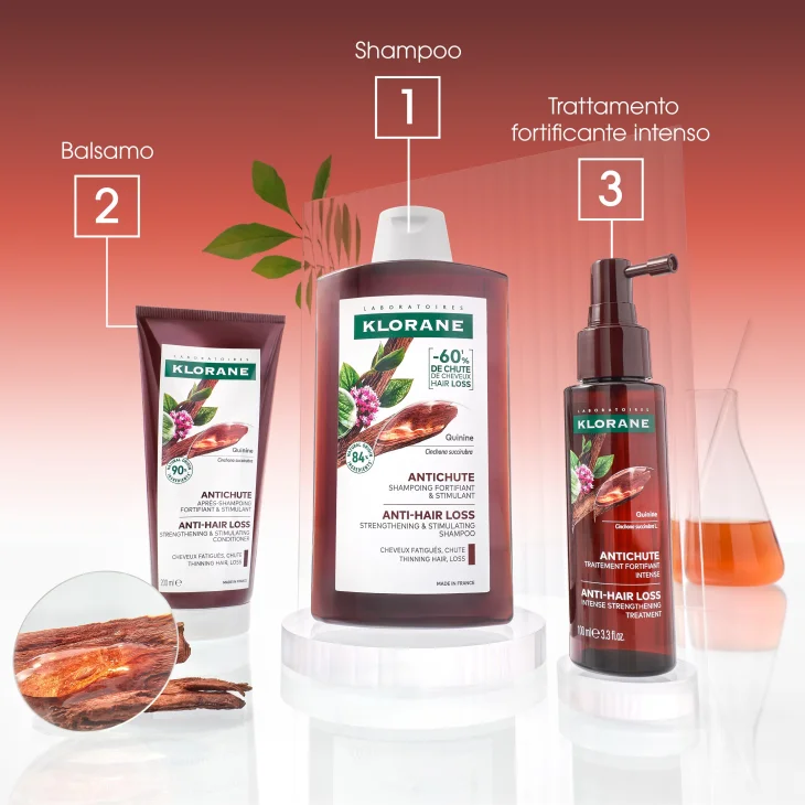 Klorane Shampoo Fortificante & Stimolante alla Chinina Stimola la crescita dei capelli 200ml