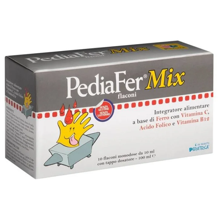 Pediatrica PediaFer Mix Integratore di Ferro per Bambini 10 flaconcini Pediatrica PediaFer Mix Integratore di Ferro per Bambini 10 flaconcini