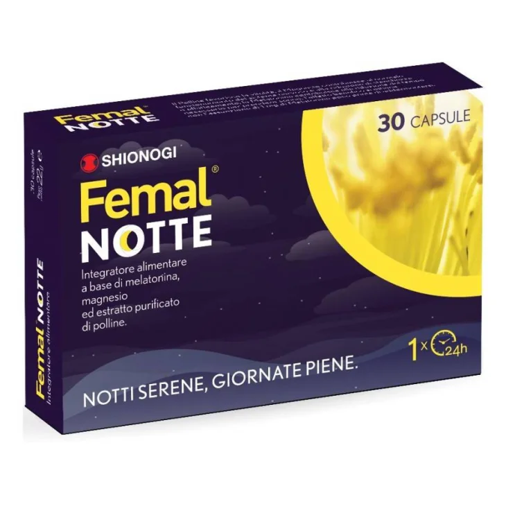 Femal Notte Integratore per la Qualità del Sonno 30 capsule Femal Notte Integratore per la Qualità del Sonno 30 capsule