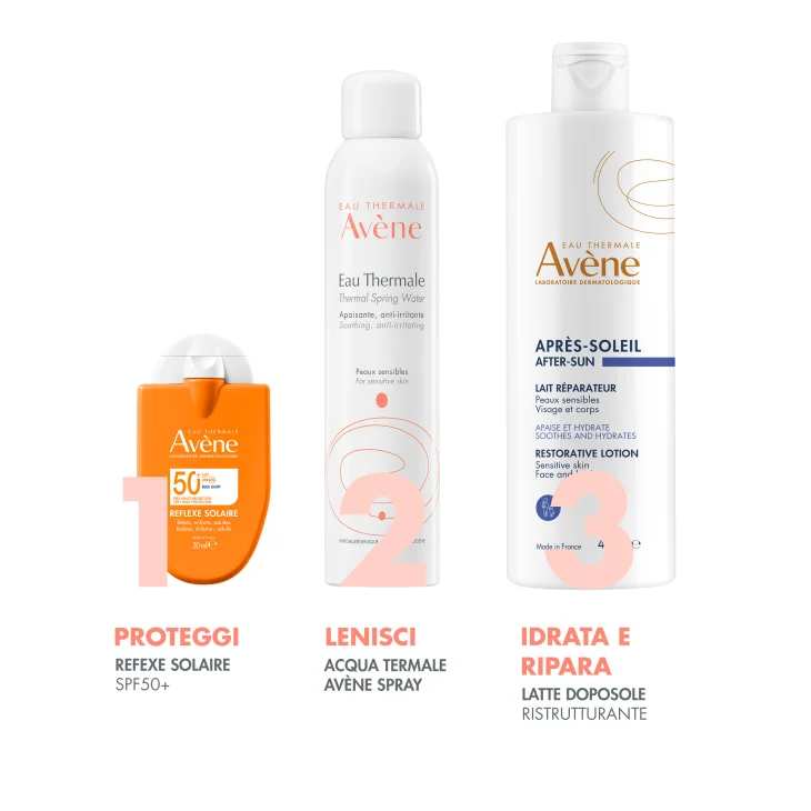 Av&egrave;ne Eau Thermale Reflexe Solaire SPF50+ Protezione Solare per Beb&egrave; Bambini e Adulti 30 ml