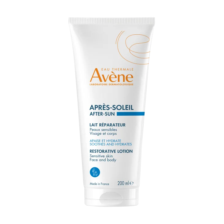 Avène Eau Thermale Latte Doposole Ristrutturante, Lenisce e idrata, con Olio di Jojoba e Acqua termale, Per tutta la famiglia, 200ml Avène Eau Thermale Latte Doposole Ristrutturante, Lenisce e idrata, con Olio di Jojoba e Acqua termale, Per tutta la famiglia, 200ml