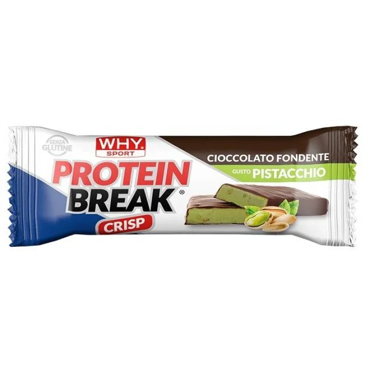 Whysport Protein Break Barretta Proteica Gusto Cioccolato Fondente e Pistacchio 30 g Whysport Protein Break Barretta Proteica Gusto Cioccolato Fondente e Pistacchio 30 g