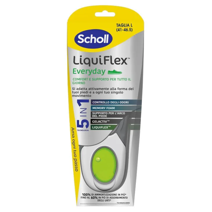 Scholl LiquiFlex Everyday Solette Regolabili Taglia Large