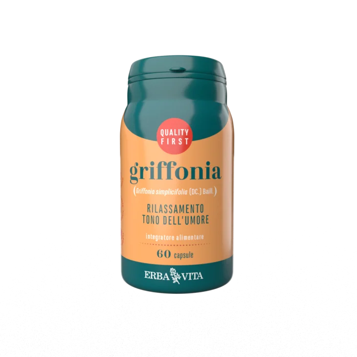 Erba Vita Griffonia Monoplanta Integratore per il Rilassamento e il Tono dell'Umore 60 capsule