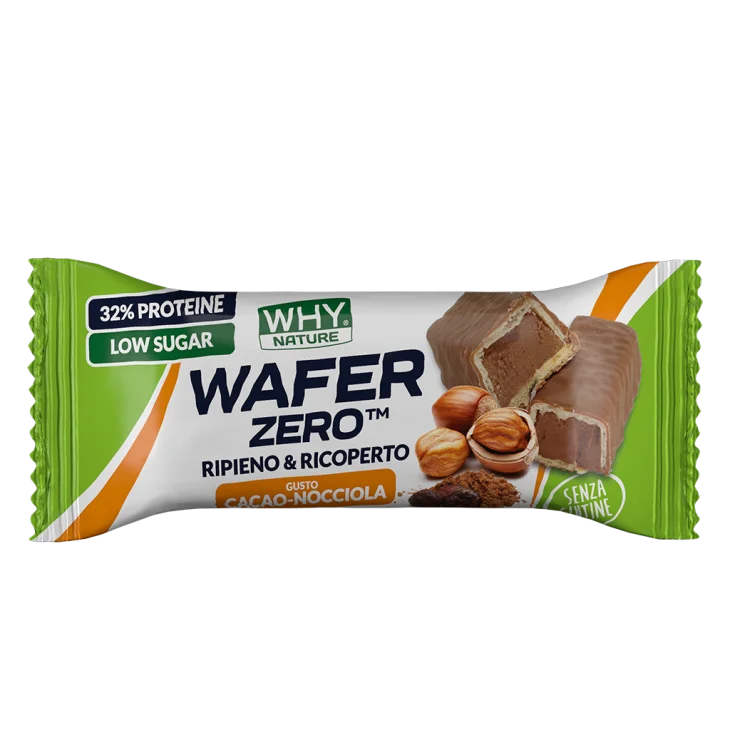Whynature Wafer Zero Cacao e Nocciola Biscotto Proteico 35 g Whynature Wafer Zero Cacao e Nocciola Biscotto Proteico 35 g