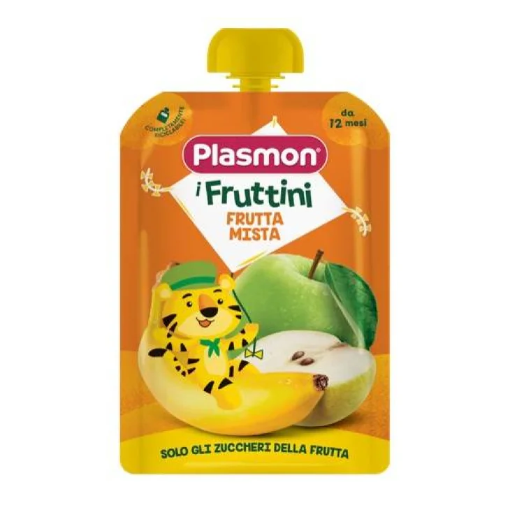 Plasmon I Fruttini Frutta Mista Merenda per Bambini 130 grammi Plasmon I Fruttini Frutta Mista Merenda per Bambini 130 grammi
