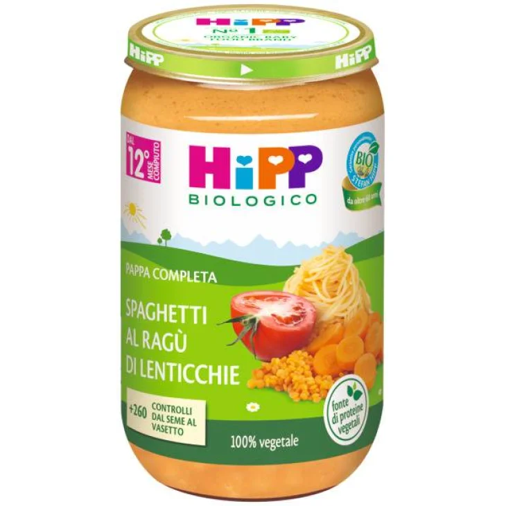 Hipp Spaghetti al Rag&ugrave; di Lenticchie 250 grammi