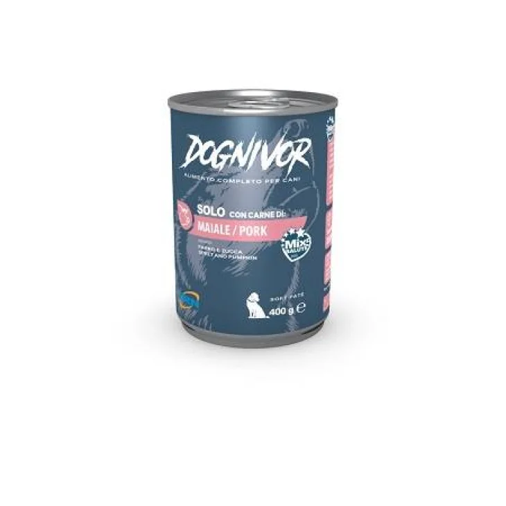 Dognivor Patè Gusto Maiale Farro e Zucca Cibo Umido per Cani 400 g Dognivor Patè Gusto Maiale Farro e Zucca Cibo Umido per Cani 400 g
