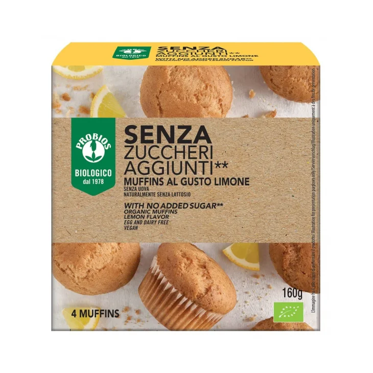 Probios Muffin al Limone Senza zuccheri aggiunti 4 x 40 g