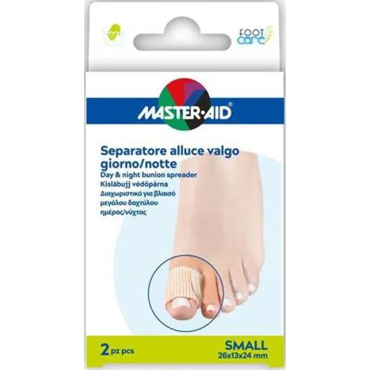 Divaricatore Alluce Giorno/notte Master-aid Footcare Small 2 Pezzi D11 Divaricatore Alluce Giorno/notte Master-aid Footcare Small 2 Pezzi D11