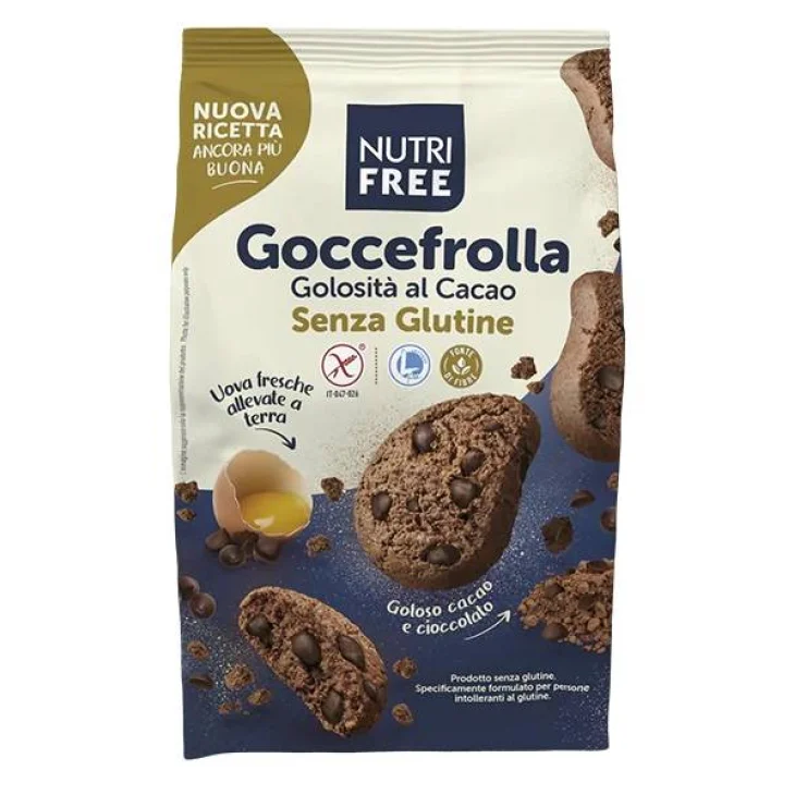 Nutri Free Goccefrolla Golosit&agrave; al Cacao Biscotti Senza Glutine 300 g