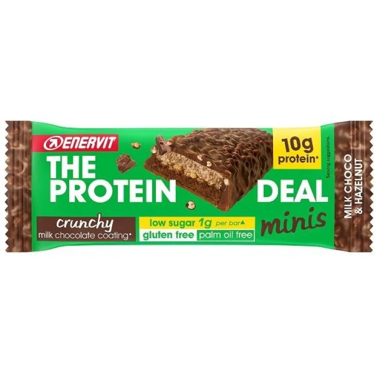 Enervit Protein Deal Bar Barretta Proteica A basso Contenuto di Zuccheri Gusto Nocciola 33 g Enervit Protein Deal Bar Barretta Proteica A basso Contenuto di Zuccheri Gusto Nocciola 33 g