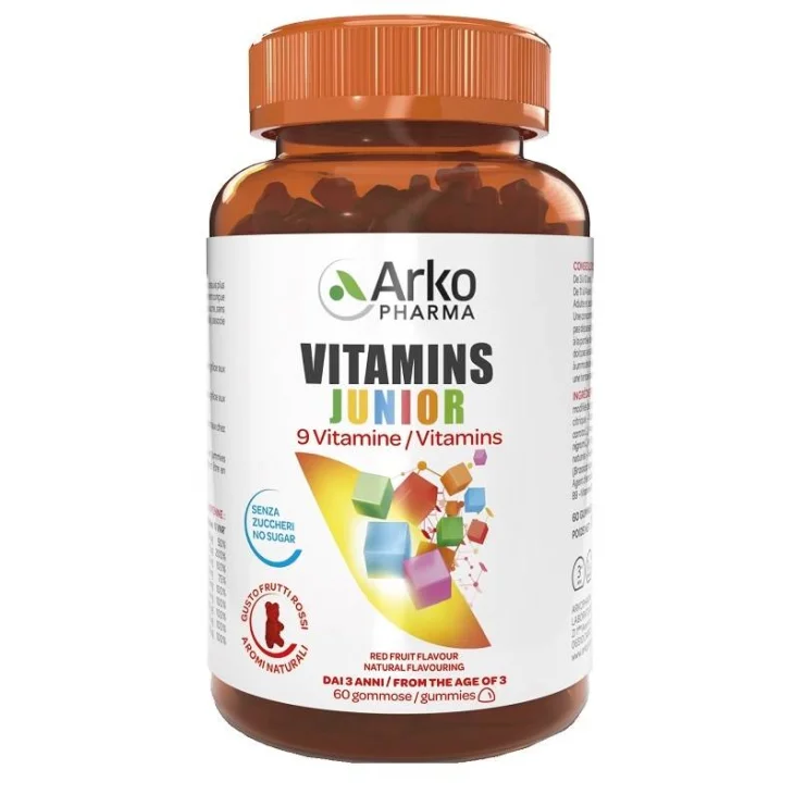 Arkopharma Vitamins Junior 9 Vitamine Integratore per Bambini 60 gummies Arkopharma Vitamins Junior 9 Vitamine Integratore per Bambini 60 gummies