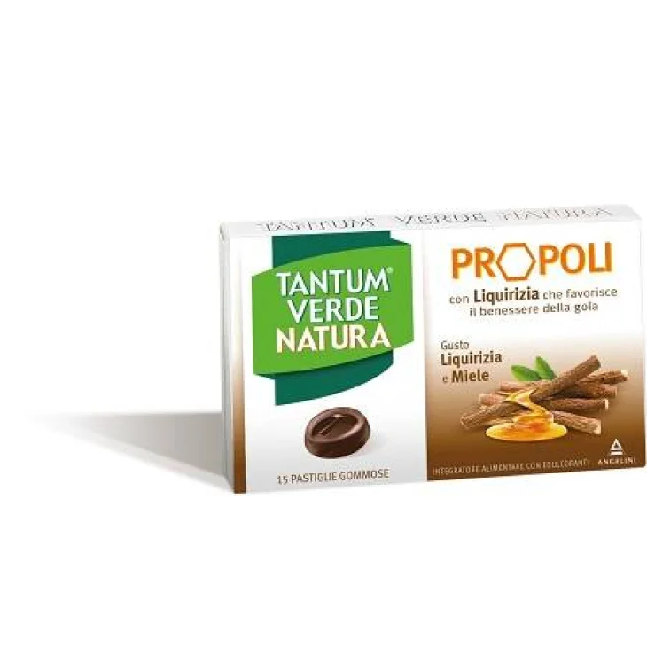 Tantum Verde Natura per il benessere della gola 15 pastiglie gommose gusto Liquirizia