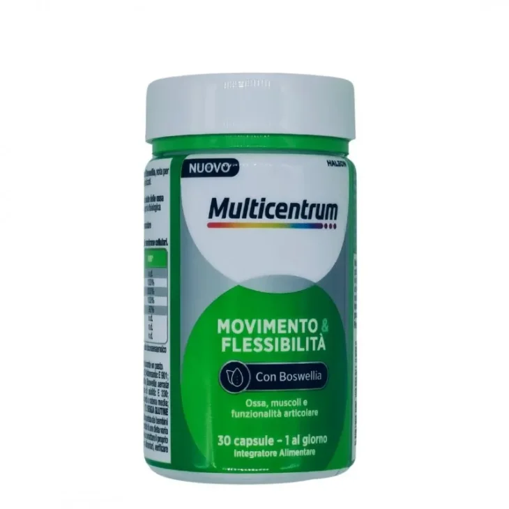 Multicentrum Movimento & Flessibilit&agrave; Integratore per il Benessere di Ossa e Articolazioni 30 capsule molli
