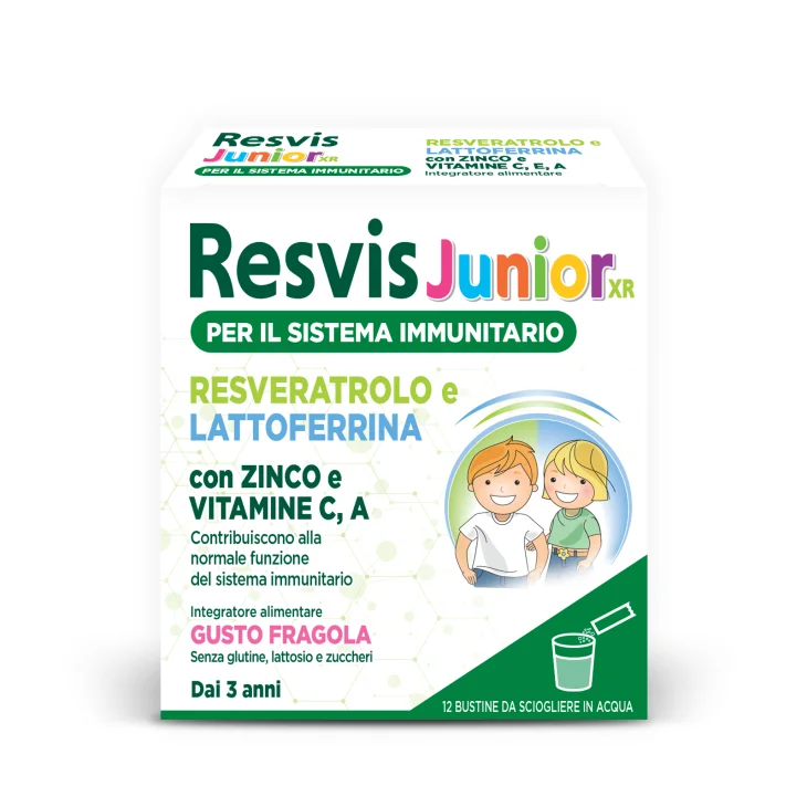 Resvis Junior XR Integratore per le Difese Immunitarie dei Bambini 12 bustine Resvis Junior XR Integratore per le Difese Immunitarie dei Bambini 12 bustine