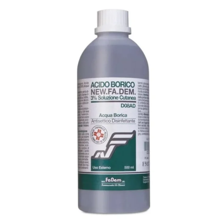 Acido Borico New.fa.dem. 3% Soluzione Cutanea Acido Borico New.fa.dem. 3% Soluzione Cutanea