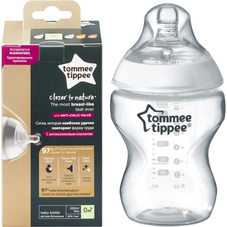 Tommee Tippee Biberon Anticolica a flusso lento 260ml 0m+ Tommee Tippee Biberon Anticolica a flusso lento 260ml 0m+