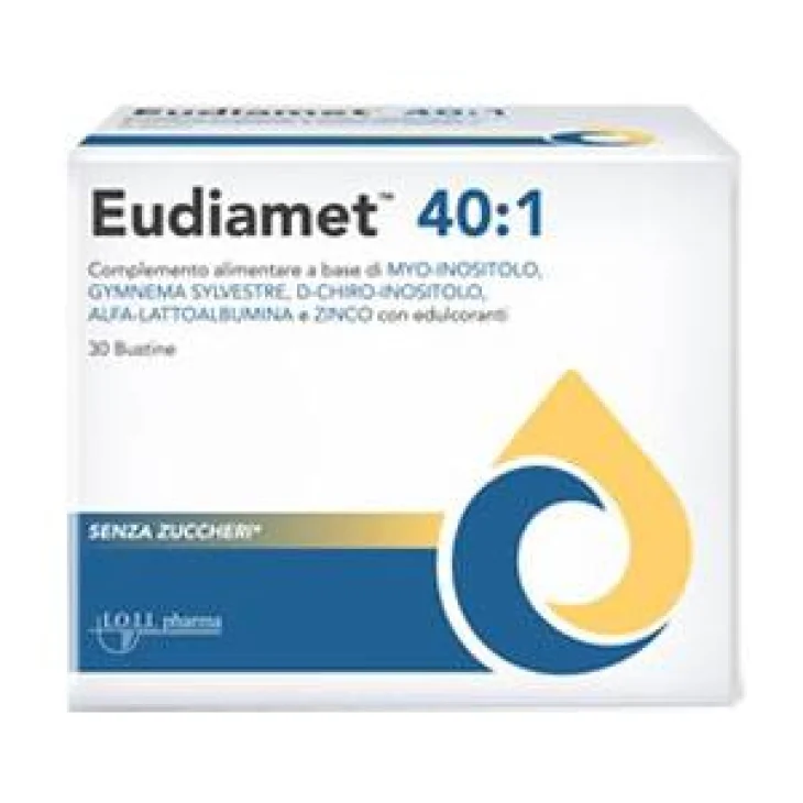 Eudiamet 40:1 30 Buste Integratore per il Controllo della Glicemia Eudiamet 40:1 30 Buste Integratore per il Controllo della Glicemia