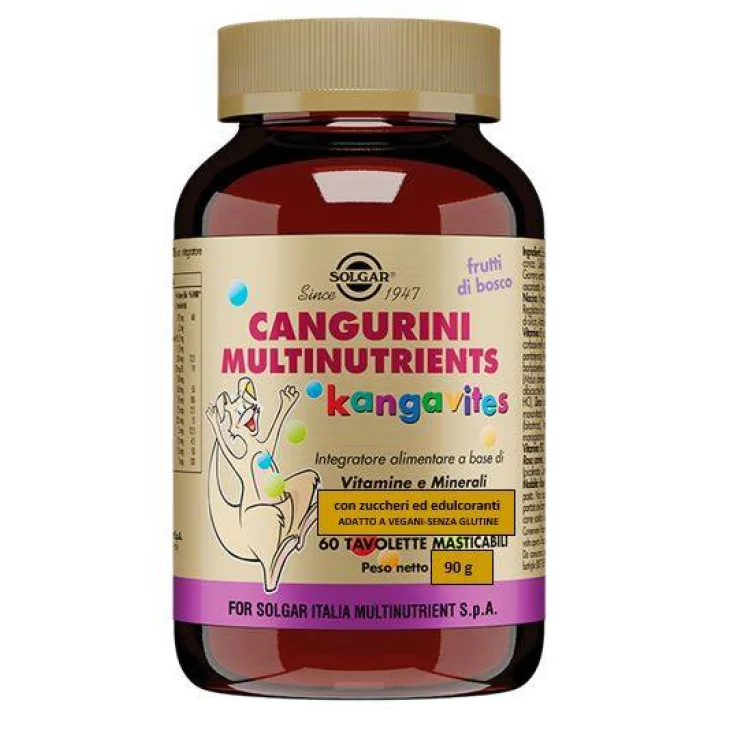 Solgar Multinutrients Kangavites Cangurini ai frutti di Bosco 60 Tavolette Masticabili Solgar Multinutrients Kangavites Cangurini ai frutti di Bosco 60 Tavolette Masticabili