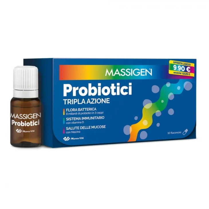 Massigen Probiotici 10 Flaconcini X 8 ml Massigen Probiotici 10 Flaconcini X 8 ml