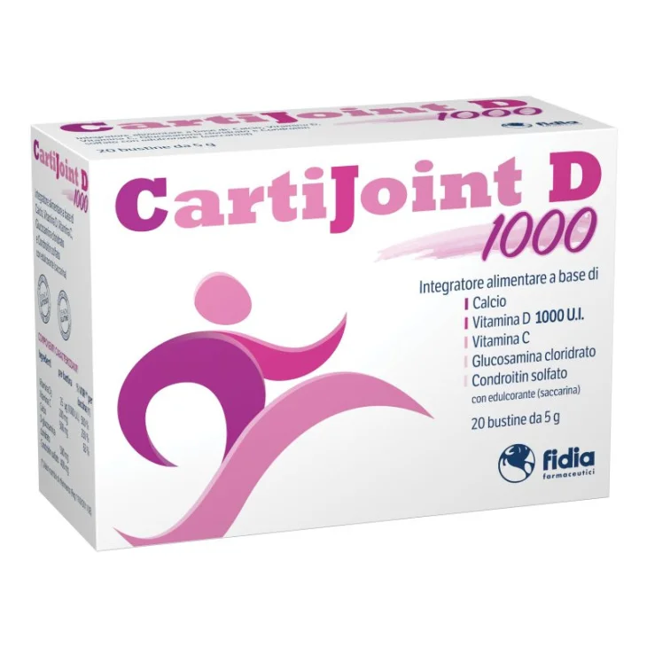 Carti Joint D 1000 Integratore Alimentare Ossa Cartilagini 20 Bustine 5g