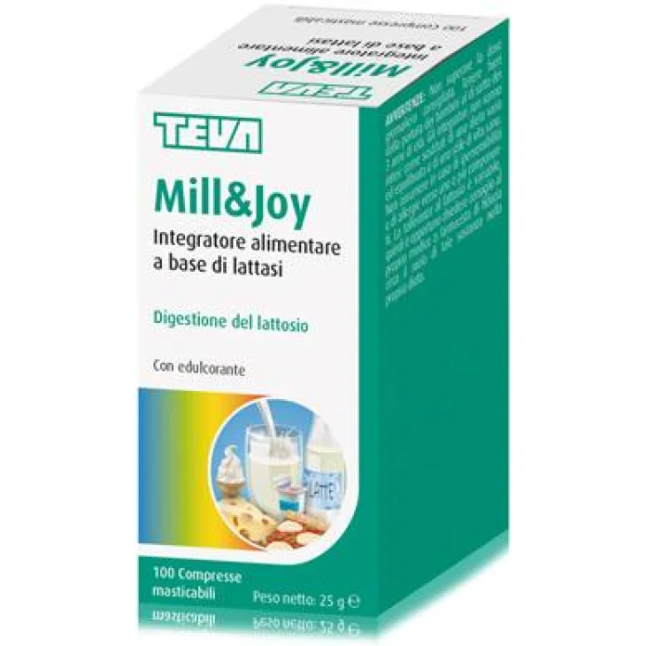 Teva Mill&Joy Integratore Lattasi Integratore Lattasi Digestione Lattosio 100 compresse Teva Mill&Joy Integratore Lattasi Integratore Lattasi Digestione Lattosio 100 compresse