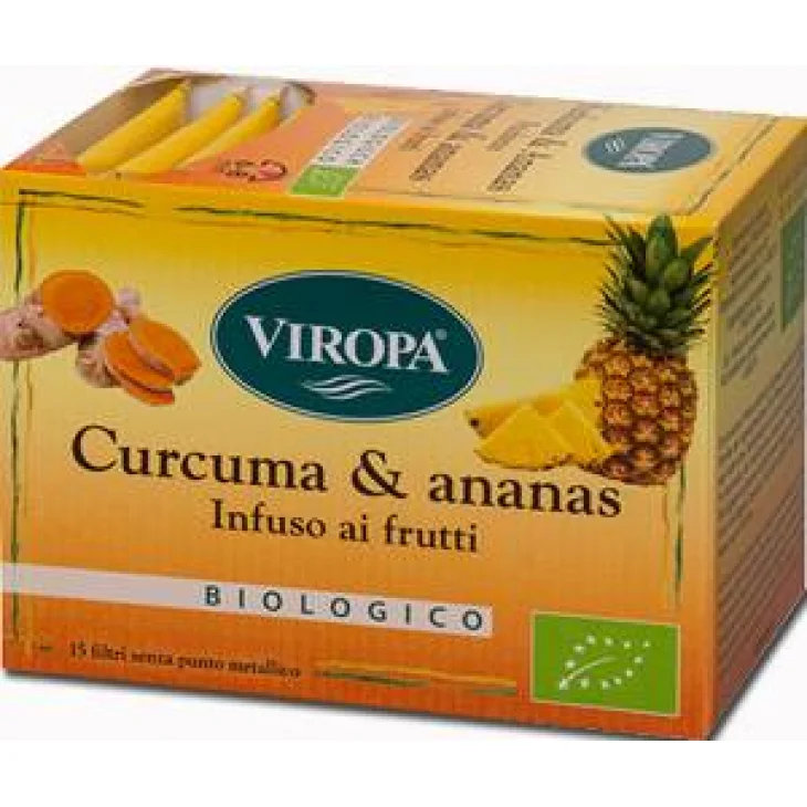 VIROPA CURCUMA & ANANAS INFUSO BIOLOGICO 15 BUSTINE 2,5 G VIROPA CURCUMA & ANANAS INFUSO BIOLOGICO 15 BUSTINE 2,5 G