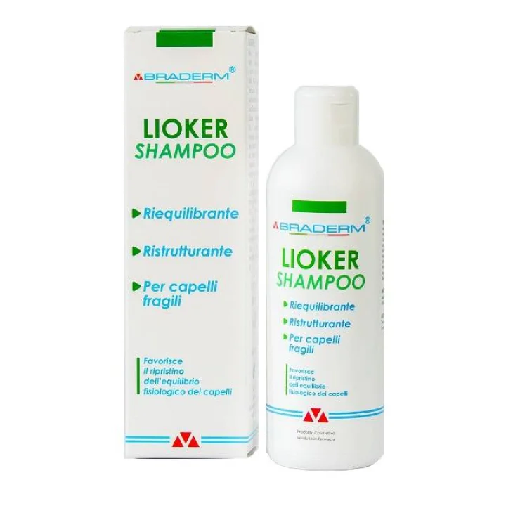Braderm Lioker Shampoo Capelli Fragili 200 ml Braderm Lioker Shampoo Capelli Fragili 200 ml