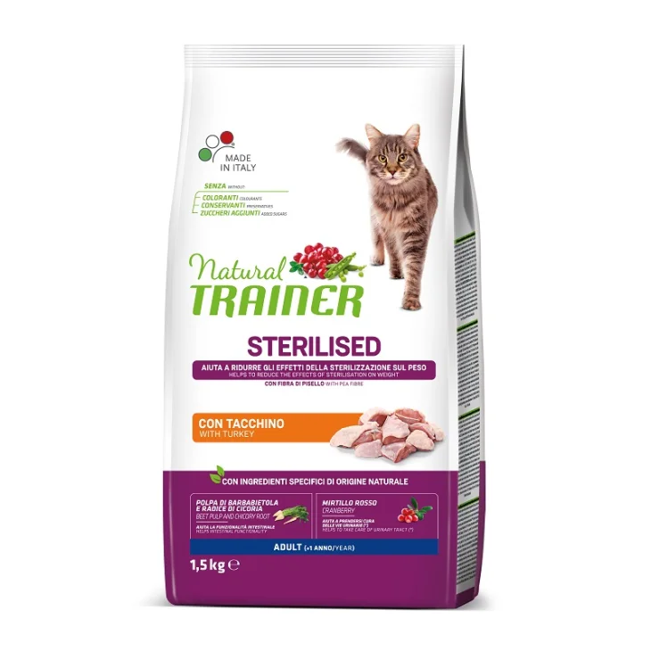 Natural Trainer Cat Sp Sterilized White Meat 1,5 Kg Natural Trainer Cat Sp Sterilized White Meat 1,5 Kg