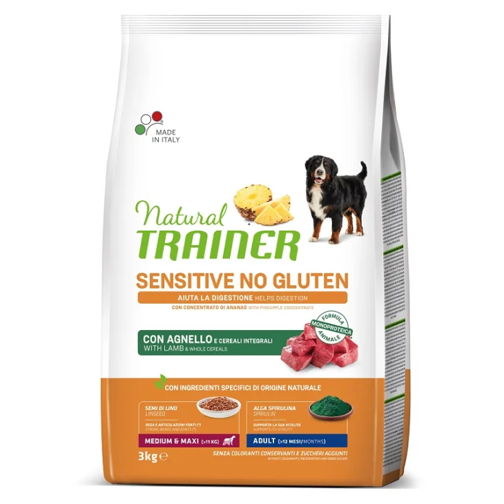 Natural Trainer Dog Sensitive Adult Medium/maxi Lamb 3 Kg No Gluten Natural Trainer Dog Sensitive Adult Medium/maxi Lamb 3 Kg No Gluten