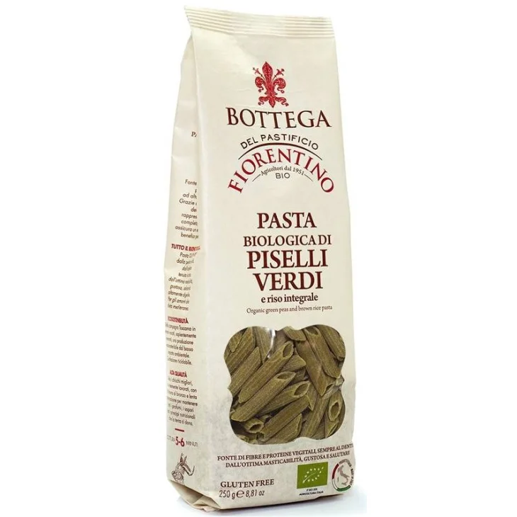 BOTTEGA DEL PASTIFICIO FIORENTINO PASTA BIOLOGICA PISELLI VERDI E RISO INTEGRALE PENNE 250 G BOTTEGA DEL PASTIFICIO FIORENTINO PASTA BIOLOGICA PISELLI VERDI E RISO INTEGRALE PENNE 250 G