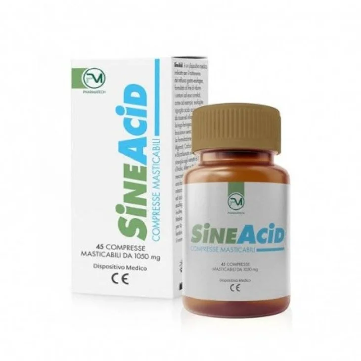 SineAcid Integratore conto l'Acidit&agrave; 45 Compresse Masticabili
