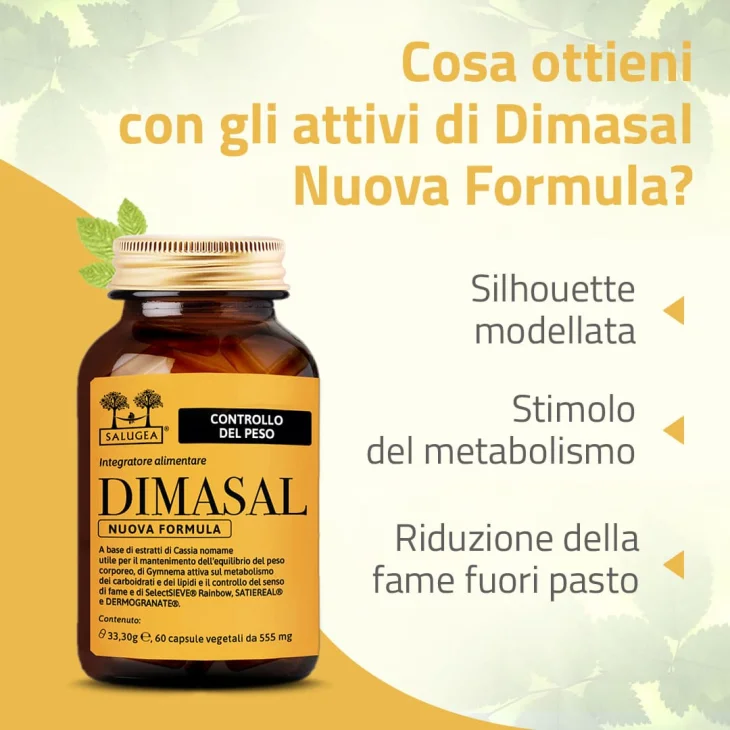 Salugea Dimasal Nuova Formula Integratore per il Controllo del Peso 60 capsule