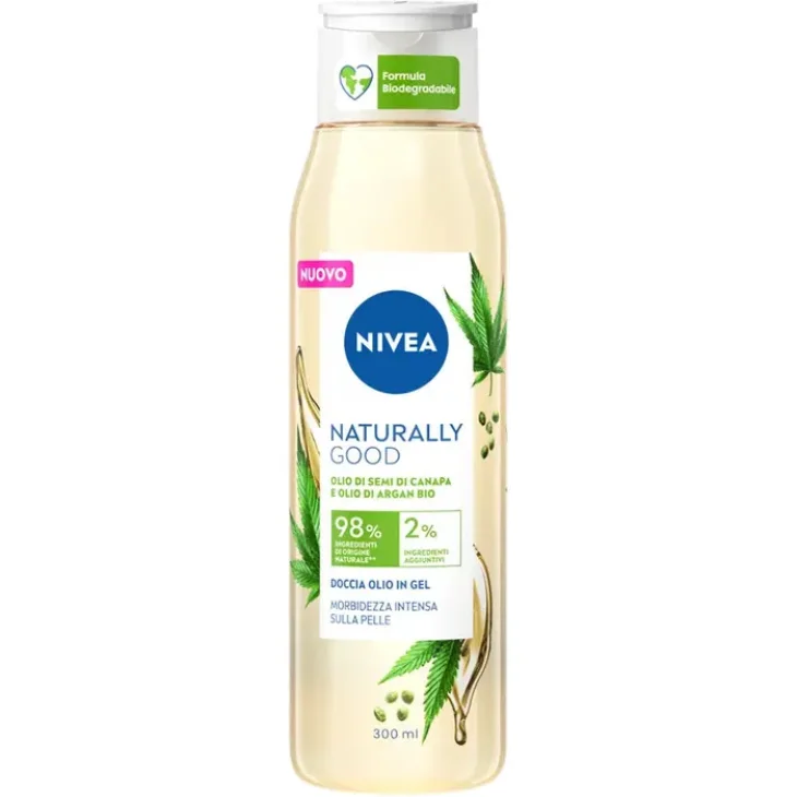 Nivea Doccia Naturally Good Olio di semi di Canapa 300 ml