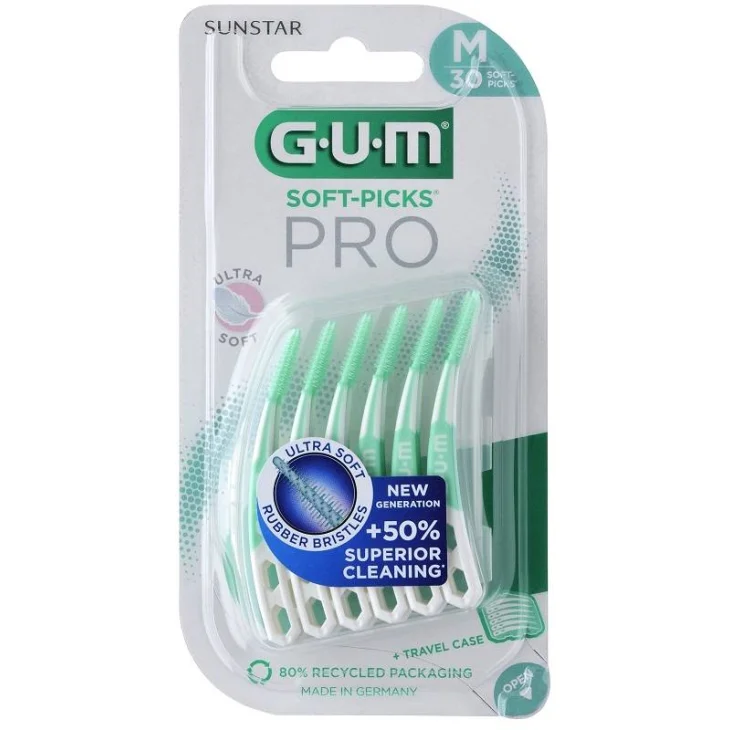 Gum Soft Pick Pro Medium Scovolino Interdentale con Setole Morbide 30 pezzi Gum Soft Pick Pro Medium Scovolino Interdentale con Setole Morbide 30 pezzi