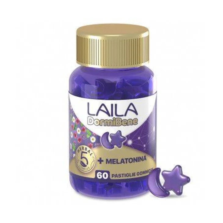 Laila Dormibene Integratore Naturale per Dormire 60 gommose Laila Dormibene Integratore Naturale per Dormire 60 gommose