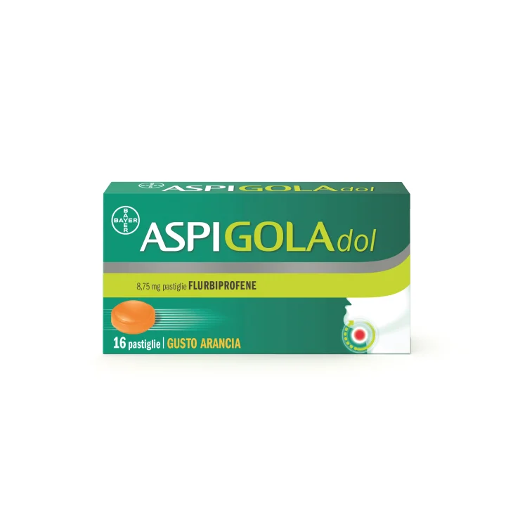 Aspigoladol 8,75 mg Antinfiammatorio gusto arancia 16 pastiglie Aspigoladol 8,75 mg Antinfiammatorio gusto arancia 16 pastiglie
